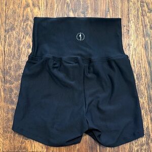High waisted Black Dance Shorts